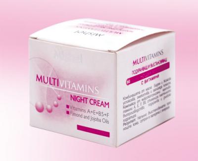 т.м. LADY DI: С ЦЕЛЕБНЫМИ ТРАВАМИ Серия: Мультивитамин Защитный и восстанавливающий ночной крем для лица с витаминами, 40 мл